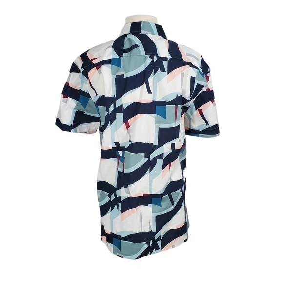 Perry Ellis Art Deco Geometric Button Down Shirt - Picture 4 of 7